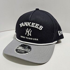 NEW New York Yankees New Era 9FORTY M-Crown Adjustable Snapback Hat MLB Black